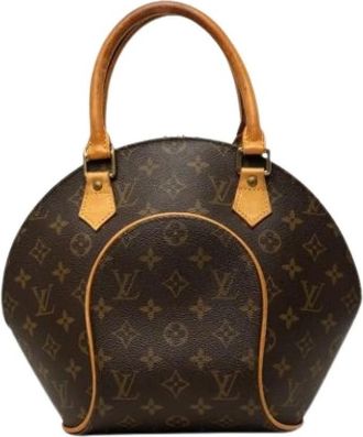 Louis Vuitton Pre-owned Ellipse PM - Dames - Vintage Handtas - Bruin - ONE Size - Leer - Vintage