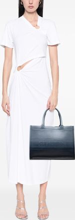 Dior Womens Pre-owned Medium Ombre Embossed Leather Book Tote - Blue - One Size