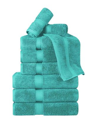 Superior Egyptian Cotton 9Pc Plush Heavyweight Absorbent Luxury Soft Towel Set