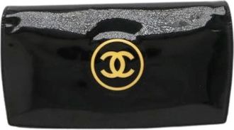 Chanel Pre-owned Wallets, female, Black, Size: ONE SIZE Pre-owned Vintage Leather Wallet