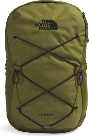 The North Face Mens Jester Everyday Laptop Backpack In Forest Olive Light Heather/tnf Black