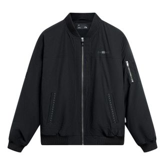Li-Ning Chinese Culture Logo Bomber Jacket Black AJMT095-2
