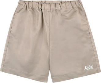 Sporty & Rich Shorts met elastische tailleband en logo - Grijs