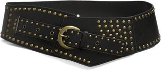 BP. Angular Studded Faux Leather Belt in Black at Nordstrom, Size Medium