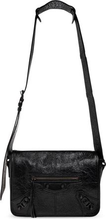 Balenciaga Le City Flap Small - Heren - Schoudertassen - Zwart - ONE Size - Leer - Tassen