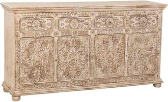 Wanderlust Deco Aparador de madera beige 180x45x96