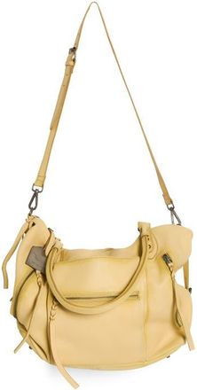 Free People We The Free Emerson Lambskin Leather Tote in Butter Yellow at Nordstrom