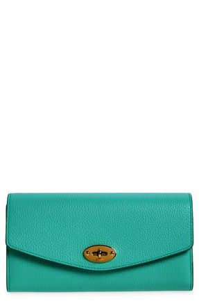 Mulberry Darley Leather Wallet in Marina Blue at Nordstrom