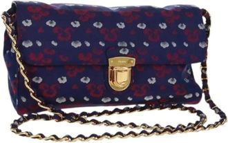Prada Pre-owned Shoulder Bags, female, Purple, Size: ONE SIZE Pre-owned Vintage Satin Shoulder Bag
