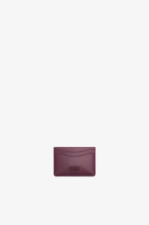 Ganni Burgundy Red Bou Card Holder in