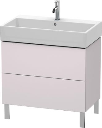 Duravit Unidad De Lavabo Duravit L-cube De Pie 78,4 X 45,9 Cm, 2 Extra&iacute;bles, Para Vero Air 235080, Color: Blanco Lila Seda Laca Mate - Lc677708787