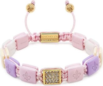 Nialaya Bracciale Ceramic Flatbead - Rosa