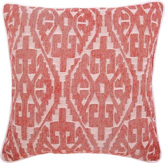 OEM Funda De Almohada De Estilo Tribal, 45 X 45 Cm, Jacquard Rojo Y Naranja, Almohada De Sof&aacute; De Estilo Bohemio Marroqu&iacute;, Compatible Con Rellenos De Almoh