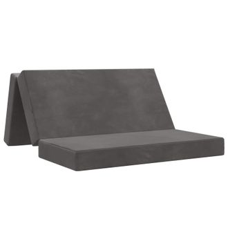 vidaXL Sof&aacute; Cama Plegable 120 X 67 X 45 Cm Gris Oscuro Vidaxl