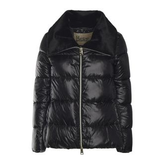 Herno Black Piumino Coat for Women - female - Herno - Winter Jackets - Black - L - Jackets