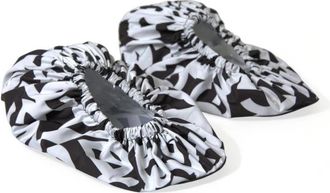 Dolce & Gabbana Logo Print Nylon Slip On Flats - Dames - Pantoffels - Wit - 39 EU - Nylon - Schoenen