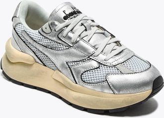 Diadora Womens Mercury Elite Used Sneakers In Silver Metalized