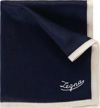 Ermenegildo Zegna Accessoires, Heren, Blauw, ONE Size, Pocket Scarves