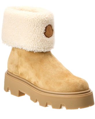 Moncler Aurea Mid Suede & Shearling Boot