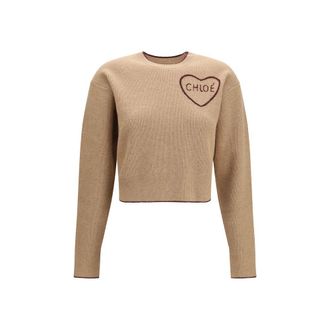 Chlo&eacute; Beige Wool Oves Aries Womens Sweatshirt