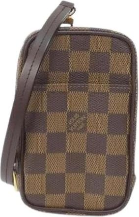Louis Vuitton Tweedehands Canvas Louis Vuitton tassen - Dames - Vintage Schoudertas - Bruin - ONE Size - Vintage