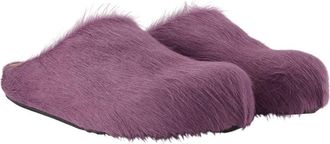 Marni Womens Fussbett Slipper Purple Calfskin