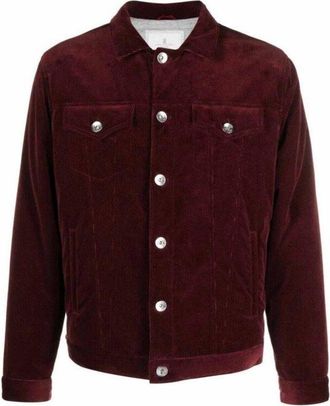 Brunello Cucinelli MenS Purple Cotton Wool Blend Jacket, Size 50