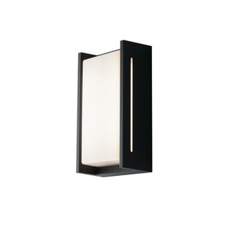 Netlighting Compact Outdoor LED Aluminum Flush Wall Lamp Anthracite IP54 4000K in Black