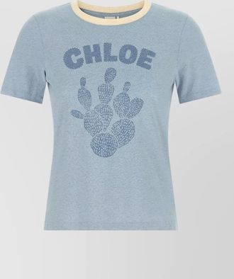 Chlo&eacute; cotton logo print t-shirt
