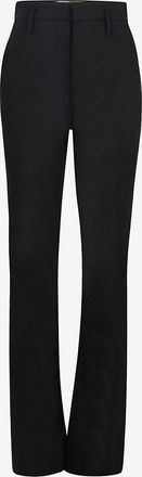 Saint Laurent Hose aus Denim mit hoher Taille und weitem Bein Black