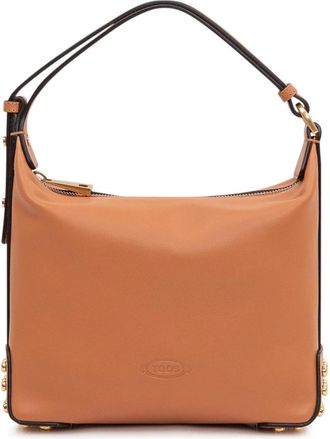 Tod's Mini Tas met Noppen - Dames - Handtassen - Beige - ONE Size - Tassen