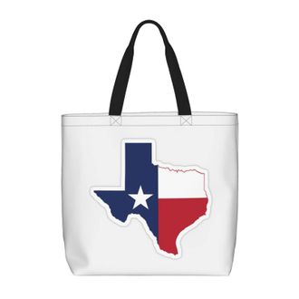 Generic Canvas Tote Bag Texas Flags Handbag Casual Girls Beach Travel Bags, For Graduation, Work, Birthday, Gym, Daily