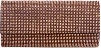Judith Leiber Perry crystal-embellished clutch bag - women - Fabric/Crystal - OS - Brown