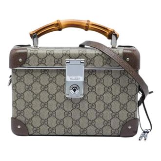 Gucci Pre-owned Vanity Bag - Dames - Pre-owned - Beige - Maat: ONE Size Leer