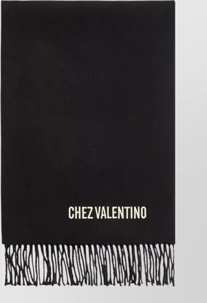 Valentino Garavani cashmere fringed scarf