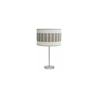 Fabrilamp Fabrilamp - Sobremesa Alto Ivanna 1xe27 Niquel/blanco-madera Gris 62x30x30 Cm