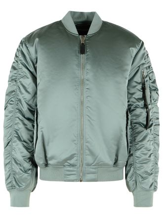 Alpha Industries Giubbotto bomber in nylon blu argento Alpha Industries Ma 1 Uv