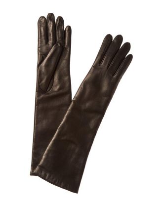 Portolano Long Cashmere-Lined Leather Gloves