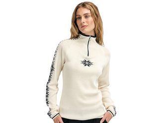 Dale of Norway Geilo Feminine Womens Sweater Off-White/Black : XL (Womens 16-18), Wool