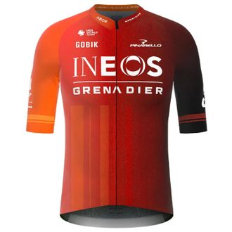Castore Mens Full Zip Short-Sleeved Cycling Jersey (Red) - Size Large