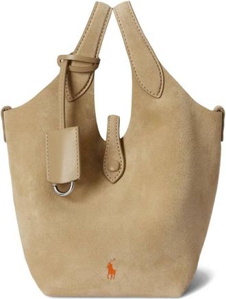Polo Ralph Lauren Small Polo Play Suede Tote Bag