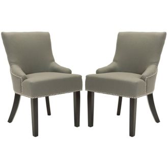 Safavieh Set de 2 sillas de comedor en madera de abedul gris