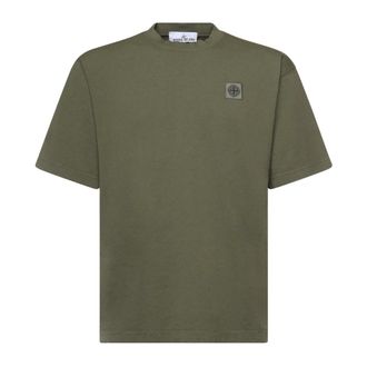 Stone Island T-Shirts, male, Green, Size: S T-Shirts