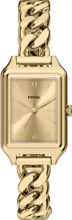 Fossil Raquel Tank Curb Chain Bracelet Watch, 23mm x 38mm in Gold at Nordstrom