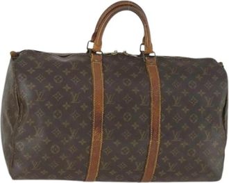 Louis Vuitton Pre-owned Keepall 50 Boston Tas - Dames - Vintage Weekendtas - Bruin - ONE Size - Leer - Vintage