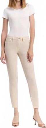 Flying Monkey Melissa Mid Rise Straight Jean In Biscuit