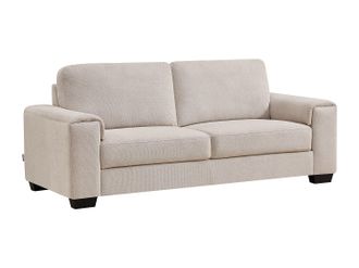 Vente-Unique Sof&aacute; de 3 plazas en tela texturizada beige EMBAPO