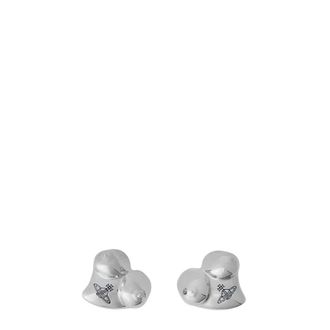 Vivienne Westwood Oorringen met Buste Motief en Gegraveerd Logo Set - Dames - Oorbellen - Grijs - ONE Size - Accessoires