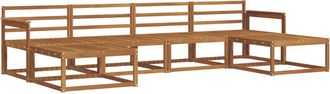 vidaXL Conjunto De Sof&aacute;s De Exterior 6 Uds. Natural Vidaxl