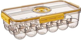 No Brand Caja De Pl&aacute;stico Transparente Para Almacenar Huevos, Con Capacidad Para Hasta 18 Huevos De Gallina Y Pato, Para Cocina Y Refrigerador, 32,5 X 17,5 X 9